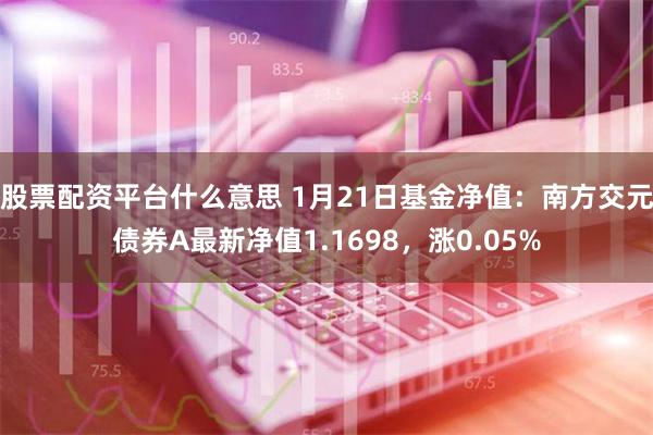 股票配资平台什么意思 1月21日基金净值：南方交元债券A最新净值1.1698，涨0.05%